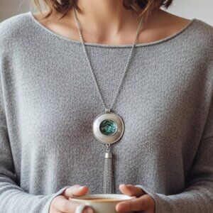 Lucky Brand Isla's Iridescent Abalone Lucky Brand Reversible Pendant Necklace